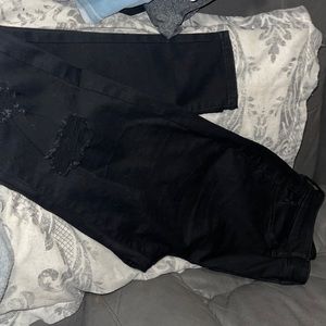 black ripped jeans